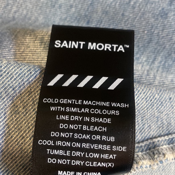 SAINT MORTA VINTAGE JEAN DENIM JACKET BUTTON XL NEW - Picture 11 of 11